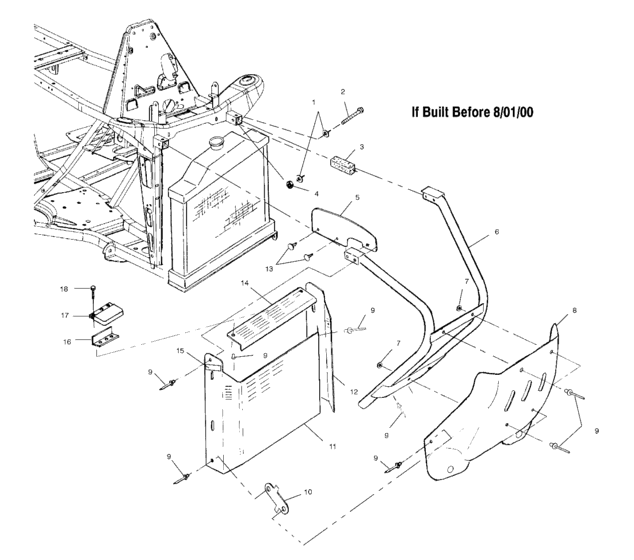 Front bumper and shields