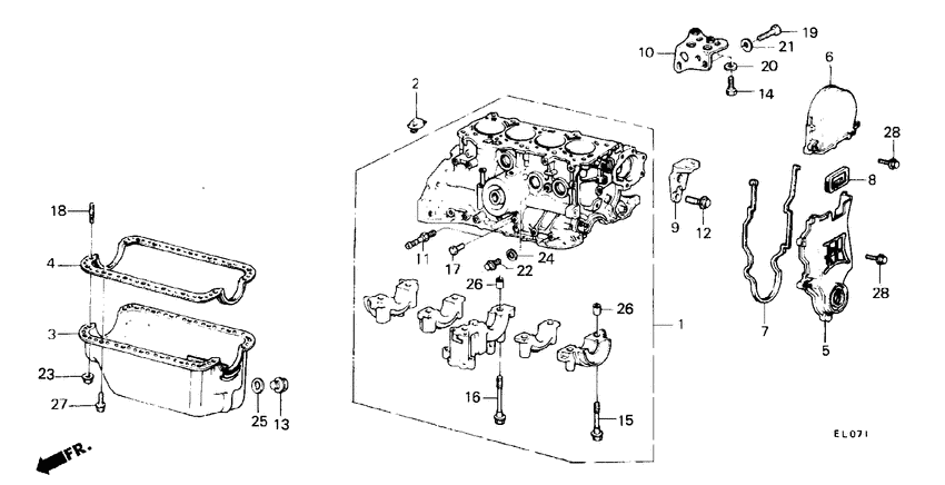 Cylinder block/oil pan