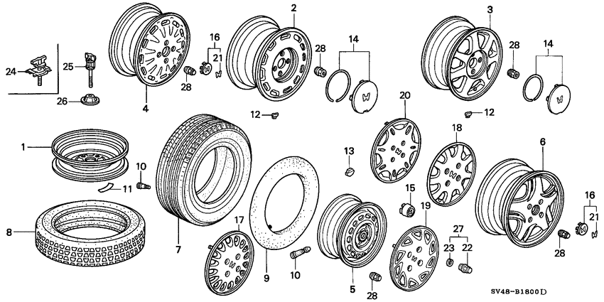 Tire/wheel disk
