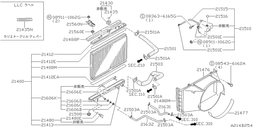 Radiator, shroud & fitting