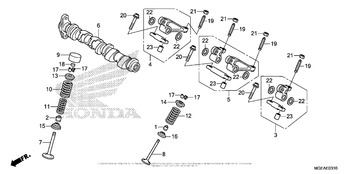 Camshaft + Valve (Rr.)
