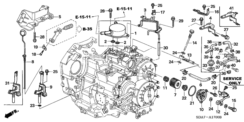Oil level gauge/ atf pipe