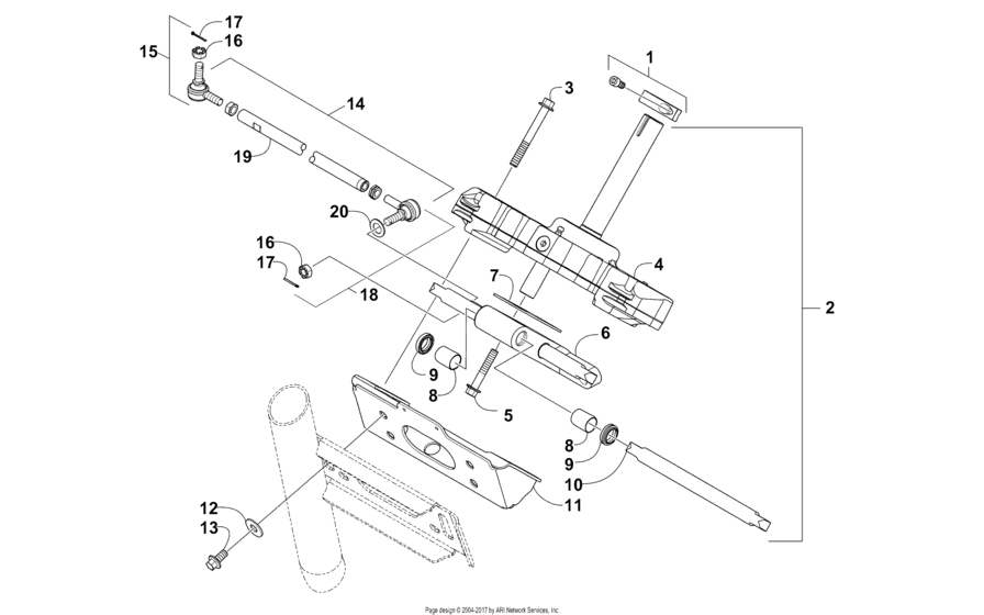 Rack And Pinion Assembly (Ser. # 309156 And Below)