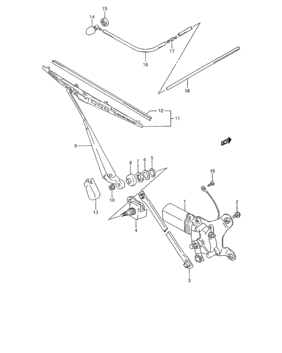 A rr windshield wiper