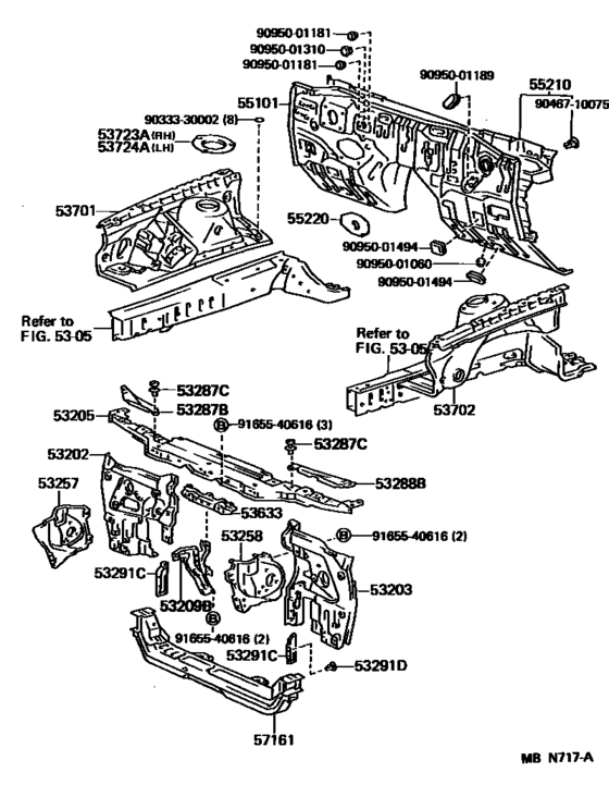 Front Fender Apron & Dash Panel
