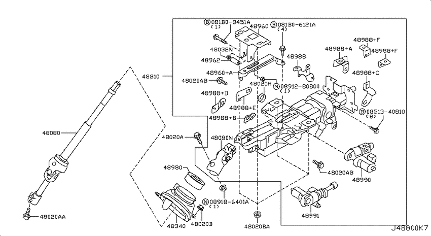Steering column