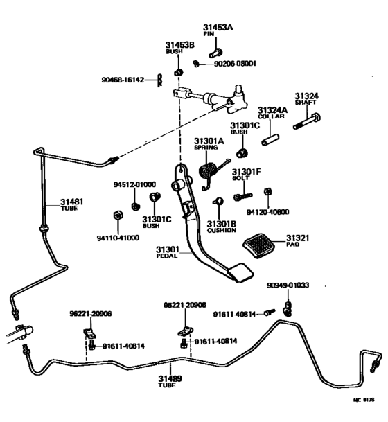 Clutch Pedal & Flexible Hose