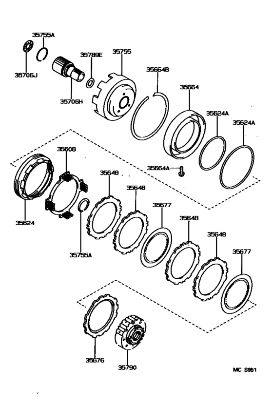 Center Support & Planetary Sun Gear (Atm)