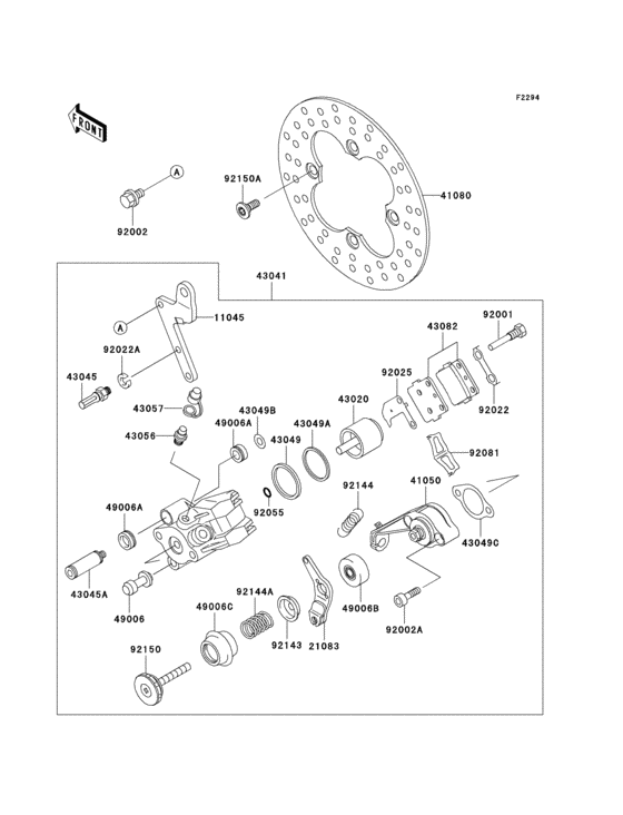 Rear brake(ksf250-a15-a17)