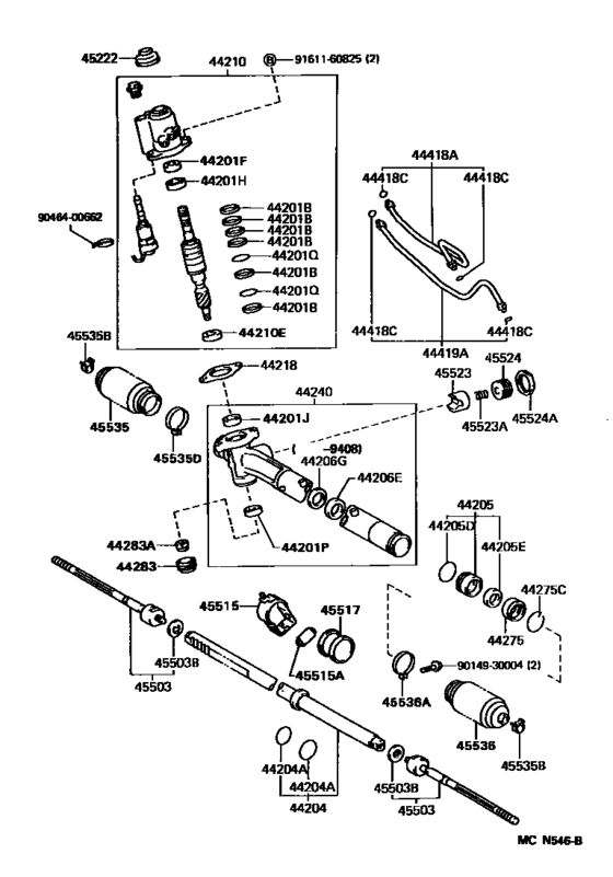 Front Steering Gear & Link