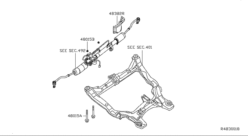 Steering gear mounting