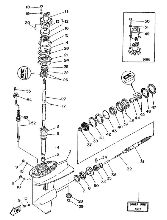 Lower casing drive 1
