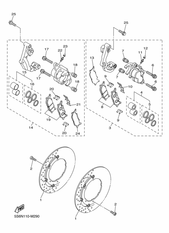Front brake caliper