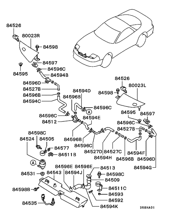 Headlamp wiper & washer