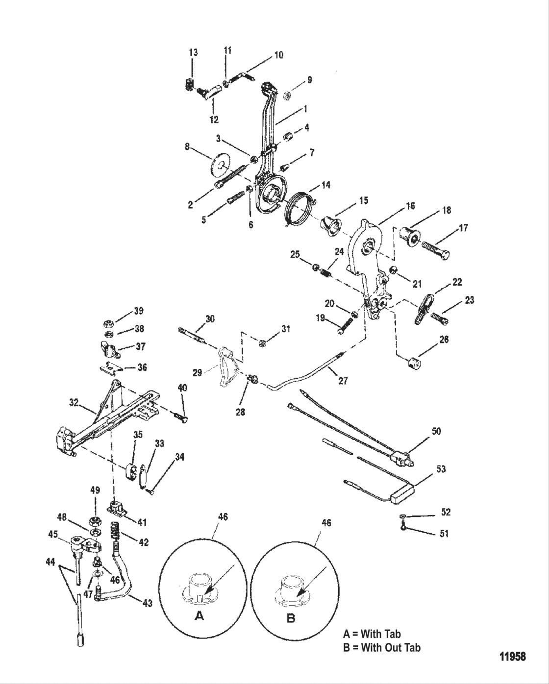 Throttle Lever And Shift Shaft