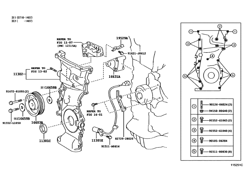 Timing Gear Cover & Rear End Plate