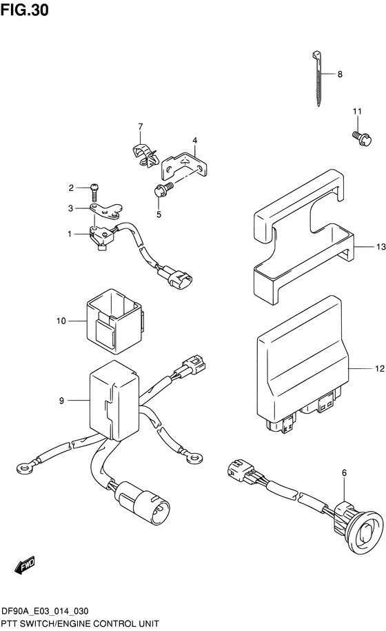 Ptt switch/engine control unit