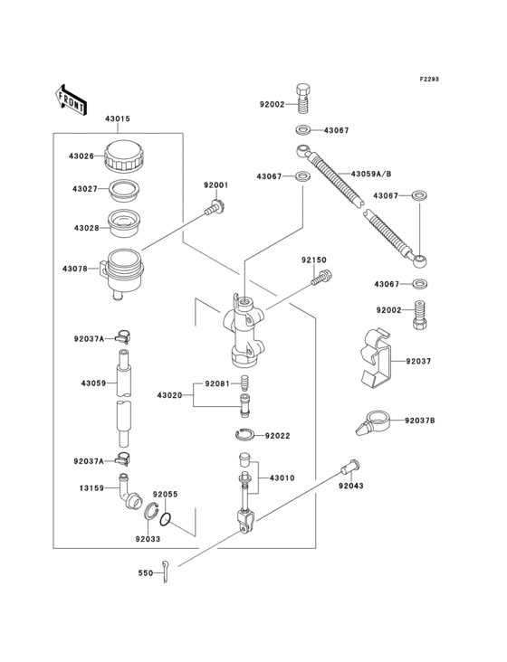 Rear master cylinder