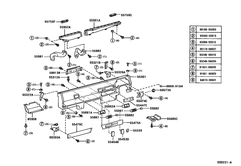Instrument Panel & Glove Compartment