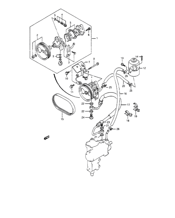 Power steering oil pump
