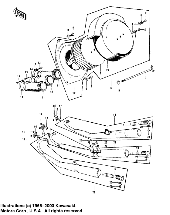 Air cleaner/mufflers