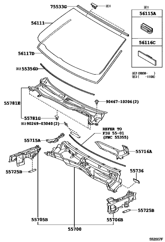 Cowl Panel & Windshield Glass
