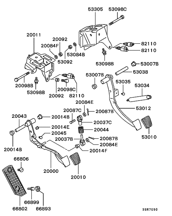 Brake & clutch pedal