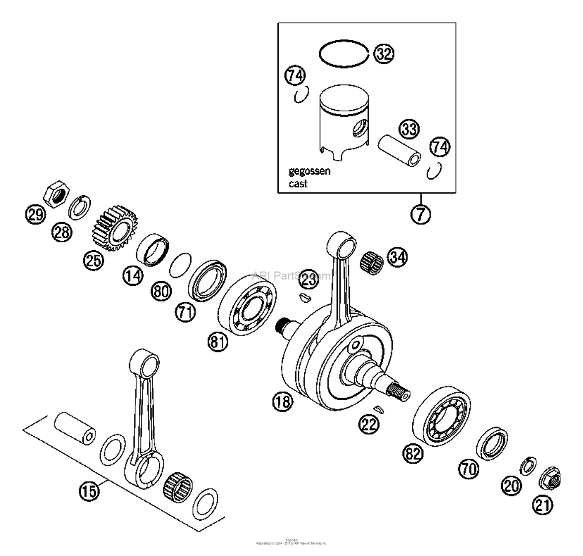 Crankshaft, Piston