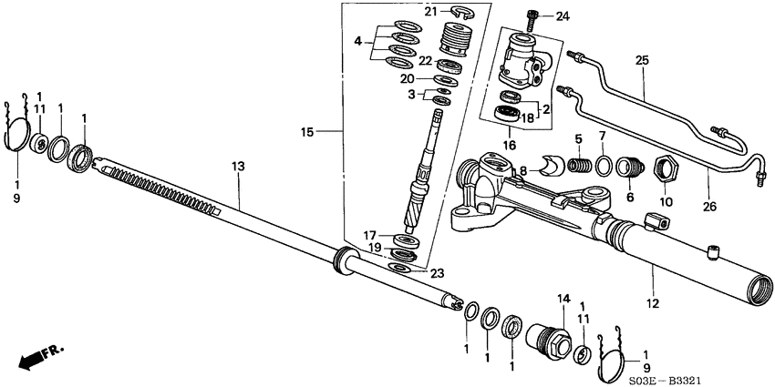 Power steering gear box components
