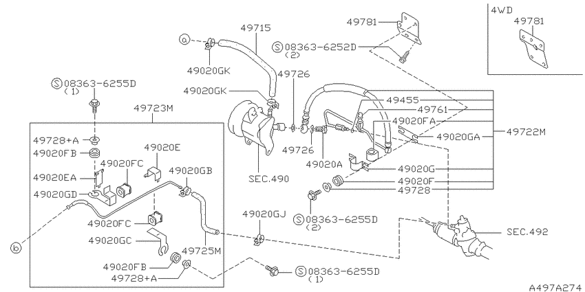 Power steering piping