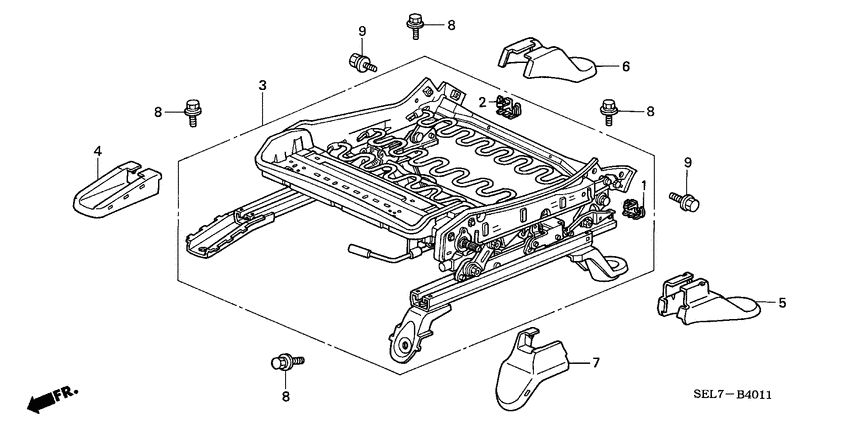 Front seat components