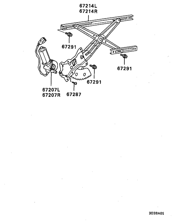Front door window regulator