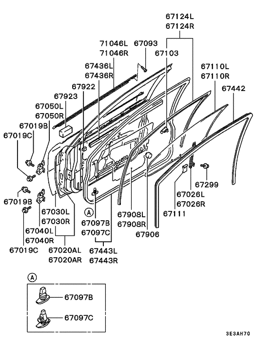 Front door panel & glass
