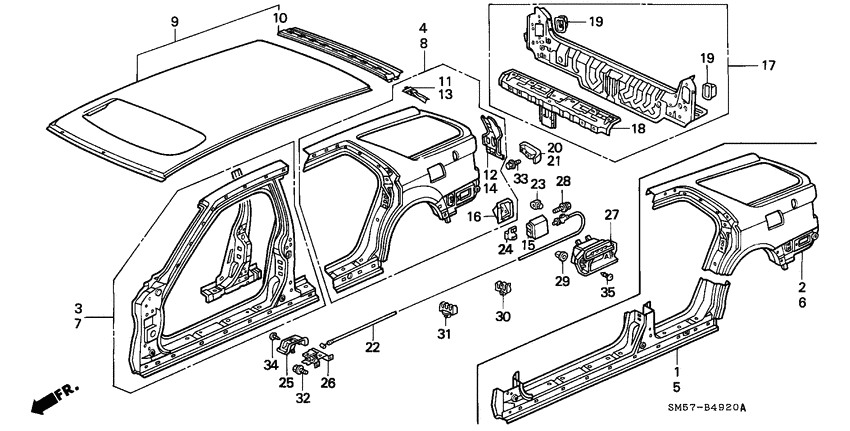 Body structure components