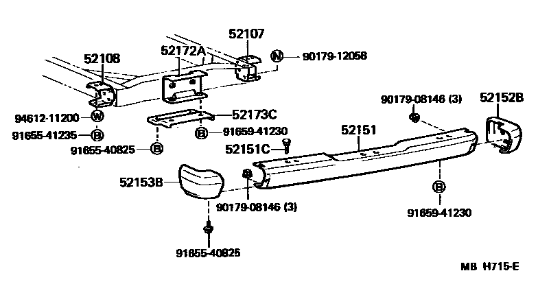 Rear Bumper & Bumper Stay
