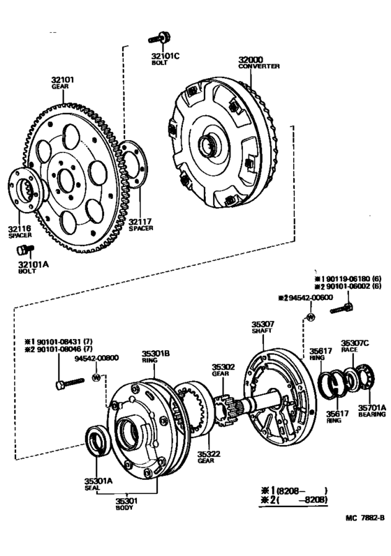 Torque Converter, Front Oil Pump & Chain (Atm)