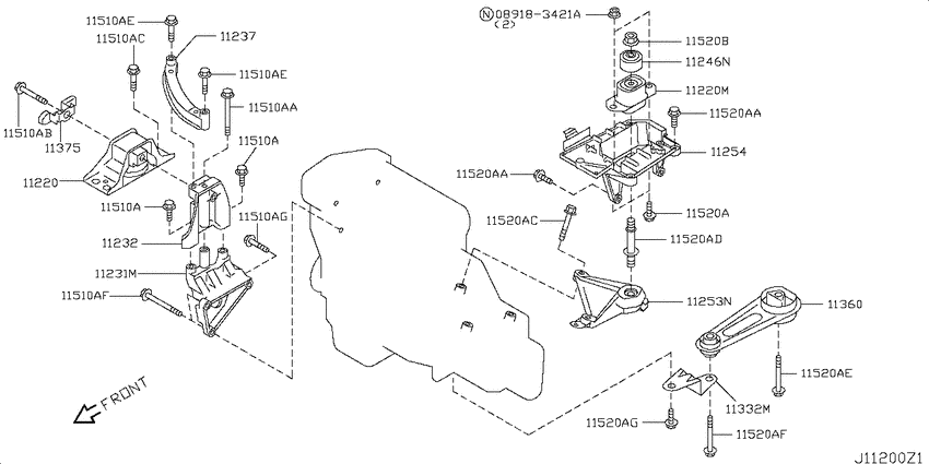 Engine & transmission   mounting
