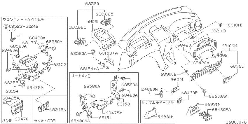 Instrument panel, pad & cluster lid