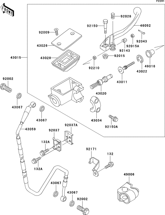 Front master cylinder