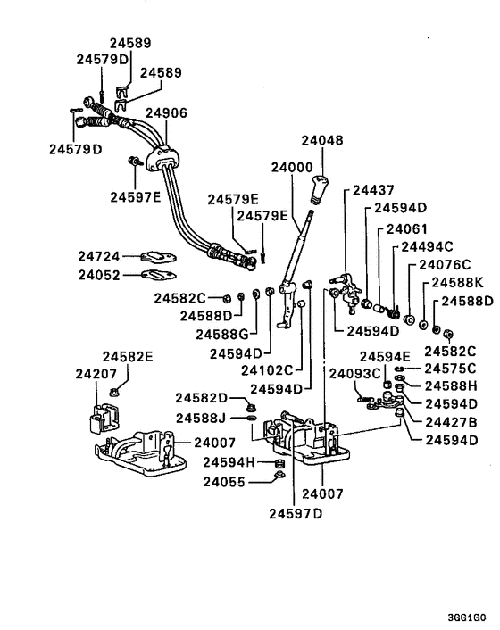 M/t floor shift linkage