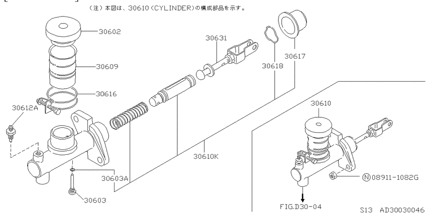 Clutch master cylinder