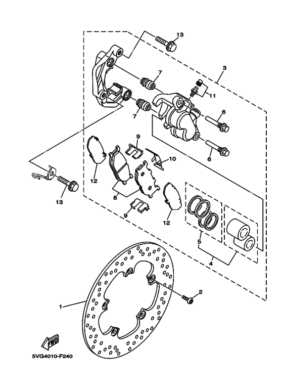 Front brake caliper