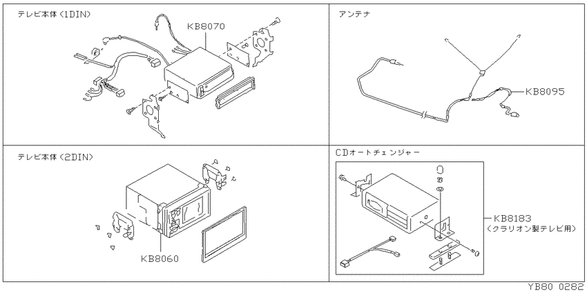 stereo, TV, navigator