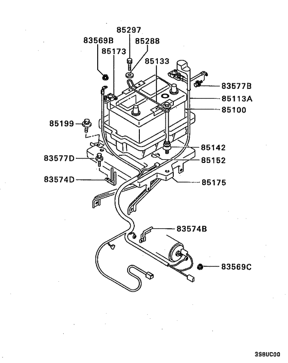Battery cable & bracket