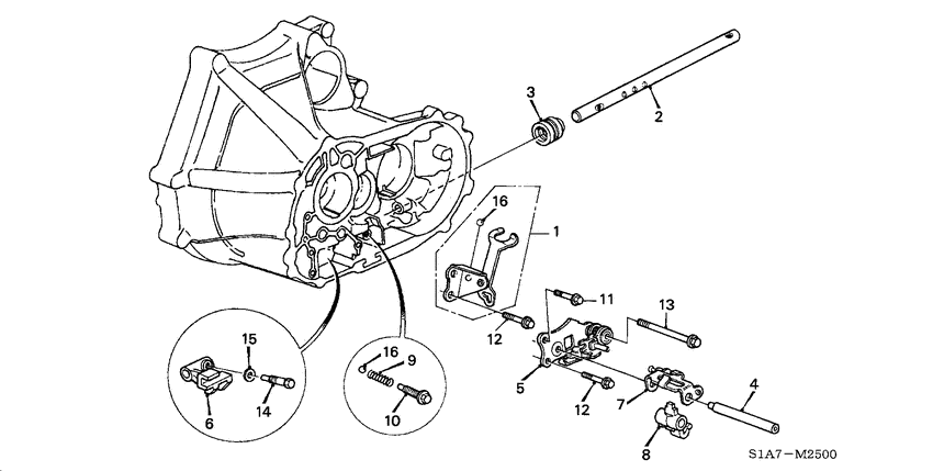 Shift rod/shift holder