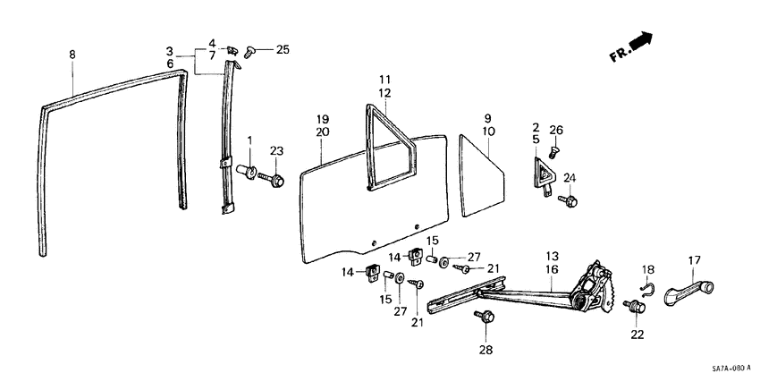 Door window/regulator