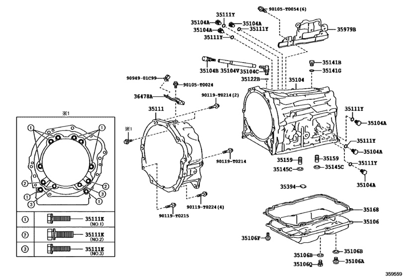 Transmission Case & Oil Pan (Atm)