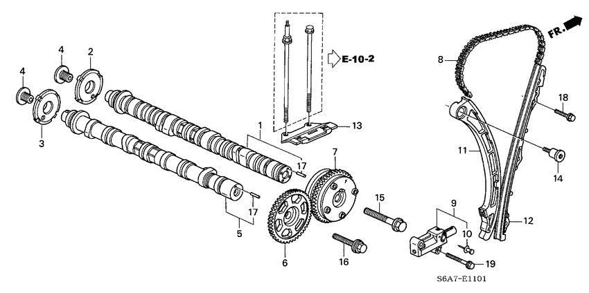 Camshaft/cam chain