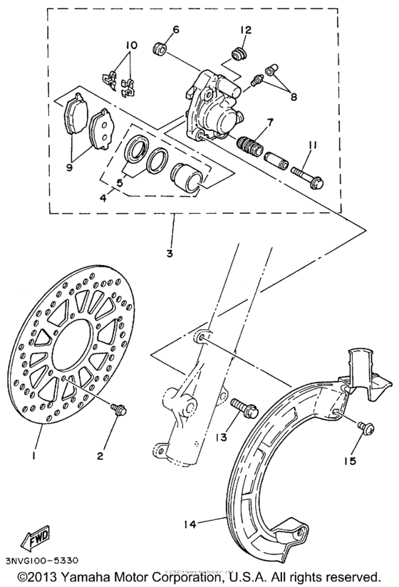 Front brake caliper