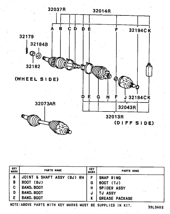 Front axle drive shaft